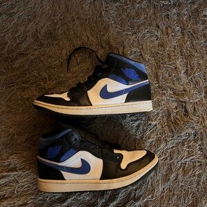 Nike Men Air Jordan High-Top Sneakers - Black and Blue